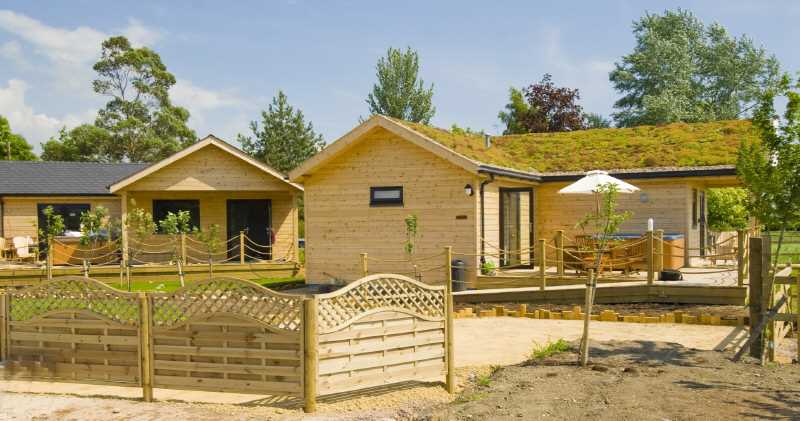 LOG CABINS IN ORCHARD  Eco friendly log cabins - all centrally heated.
